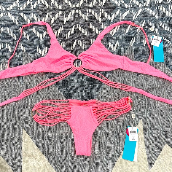 Beach Bunny pink leopard bikini - Picture 1 of 1